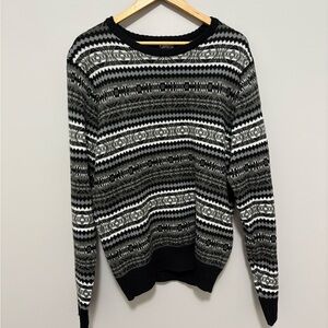 Carbon Fair Isle Knit Sweater Size Large